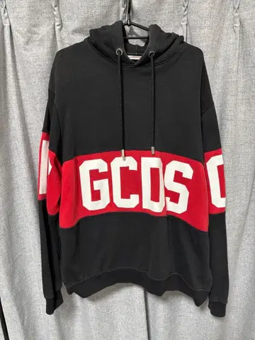 GCDS 후드티 블랙/레드 L 사이즈
