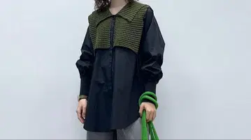 JEANASIS 7GBIG 컬러 니트 도킹 셔츠