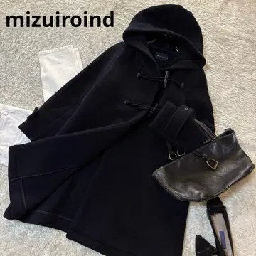 새상품급*미즈이로 인드 A라인 더플 코트 네이비 F 사이즈 울 네이비