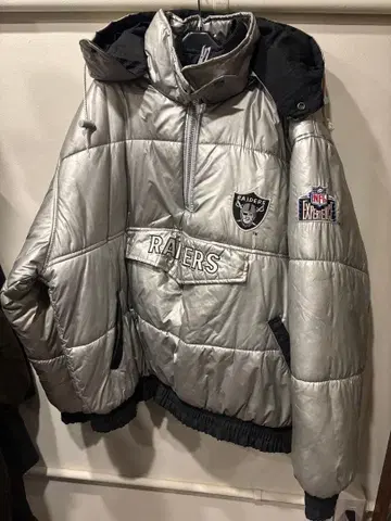 90's PRO PLAYER RAIDERS 다운 자켓 리버서블