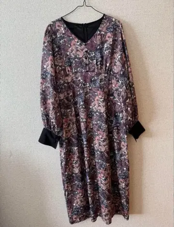 원피스 V넥 포멀 드레스 상의 스커트 긴팔 라난