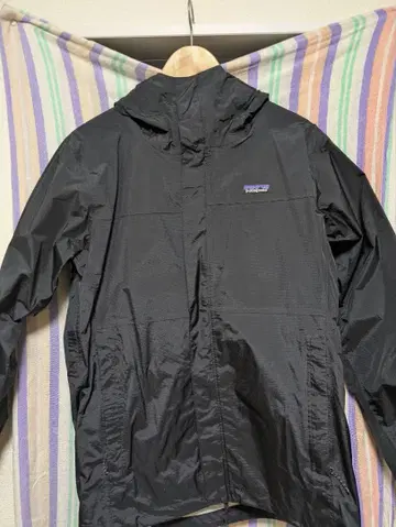 patagonia 블랙 나일론 자켓 M 후디 H2No 남성용