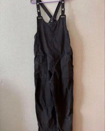 오버롤 살로펫 ZARA 바지 데님 블랙 상의