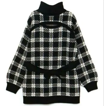 bubbles 오픈넥 니트 원피스 블랙