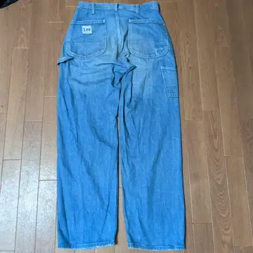 Lee 와이드 레그 데님 팬츠 라이트 블루