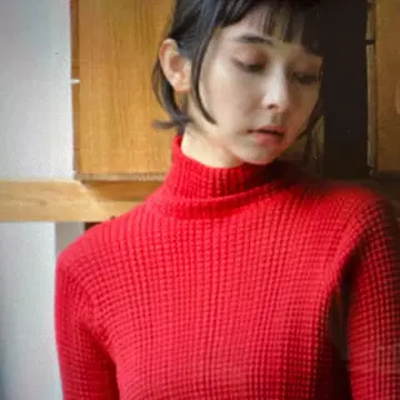 ONICA 터틀넥 오가닉 코튼 풀오버 레드 계열