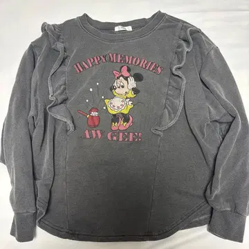 미니 마우스 프릴 트레이닝복 그레이 아베일 맨투맨 M 사이즈