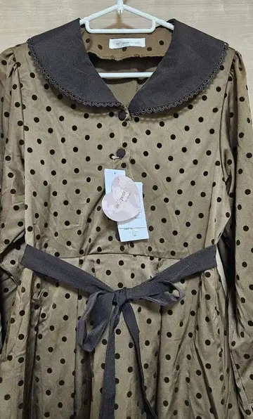 시마무라 아오키 미사코 도트 플로키 원피스