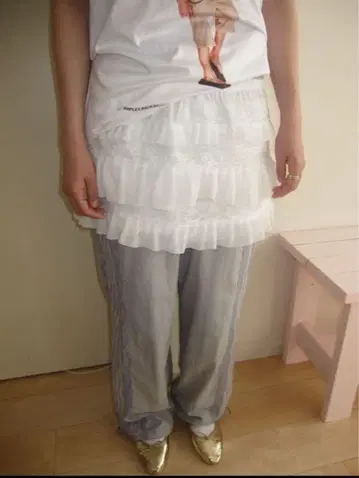 n.k atelier millefeuille 레이스 스커트 스커트