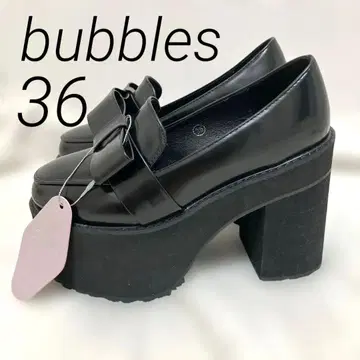[ 미사용 새상품 ] bubbles 버블스 리본 통굽 로퍼
