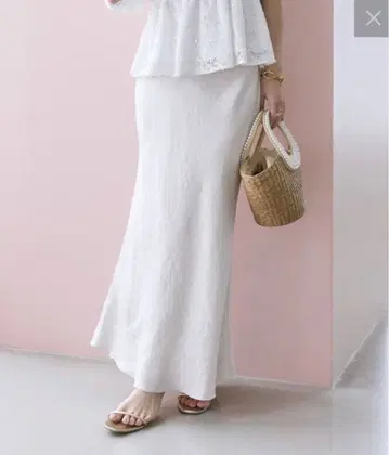 반짝반짝 새틴 롱 내로우 스커트