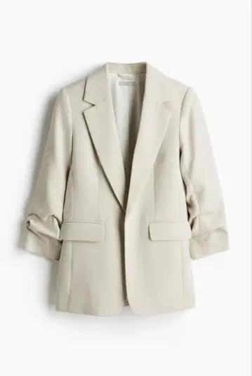 베이지 테일러드 자켓 에이치앤엠 H&M 7부 소매 38 사이즈