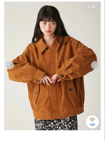 릴리 브라운 바리에 오버핏 퍼프 블루종