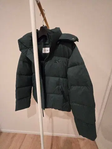 LACOSTE 우먼 숏 다운 자켓 BF7391 다크 그린