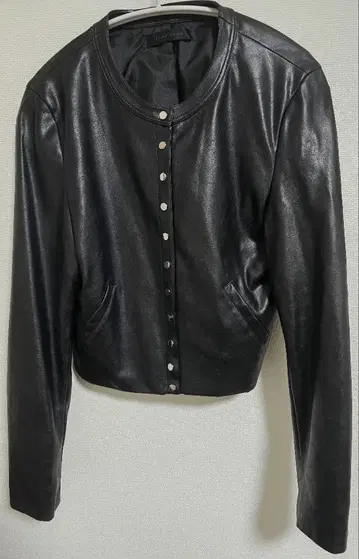 [ 미사용 새상품 ] SCOT CLUB 블랙 가죽 싱글 라이더 자켓