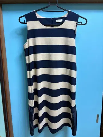 지유가오카 Bon Sons 슬리브리스 스트라이프 원피스