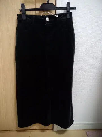 23구 DENIM 벨벳 스트레치 A라인 스커트