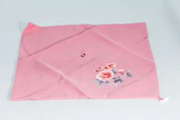 새상품 브라운 다도 도예 다기용 꽃무늬 핑크 보자