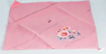 새상품 브라운 다도 도예 다기용 꽃무늬 핑크 보자