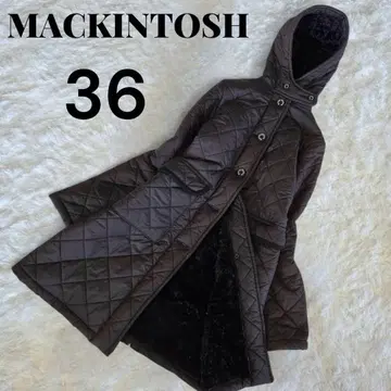 새상품급 매킨토시 퀼팅 코트 보아 블랙 36