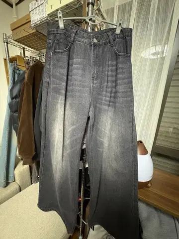 ORUN/Straight wide loose denim pants