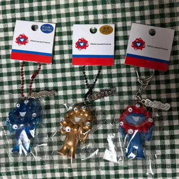 미야쿠미야쿠 플레이트 포함 키링 입체 PVC 키체인 3개 세트 새상품