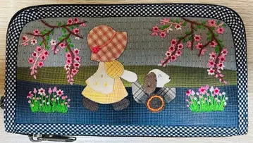 신상 수짱 & 강아지 블루 계열*핸드메이드*장지갑*자수*