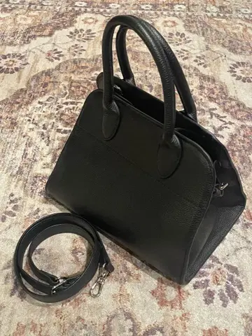 JISTORY 사이드 벨트 보스턴 백 미들 블랙