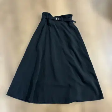 allureville 블랙 플레어 스커트