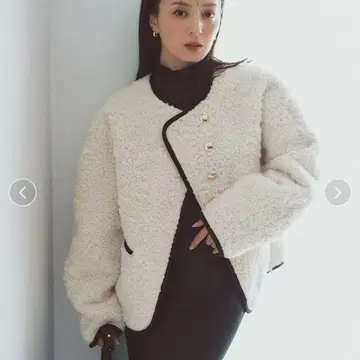 ECOPEL 파이핑 보아 자켓