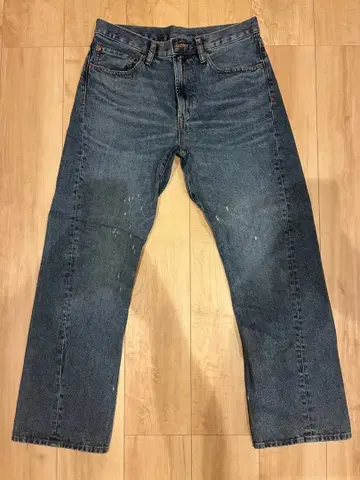 GU 데미지 가공 다크 블루 데님 M UG