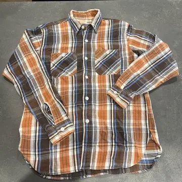 SUGAR CANE 체크 무늬 플란넬 셔츠 M 사이즈