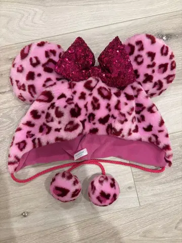 디즈니 팬캡 미니 레오파드 무늬