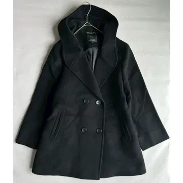 23구 캐시미어 혼방 후디드 코트 블랙 48 XXL 빅 사이즈 블랙