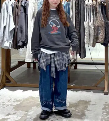 니코앤드 2WAY 체크 뷔스티에 스커트