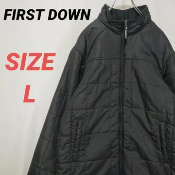 FIRST DOWN 퍼스트 다운 블루종 충전솜 남성용 블랙 자수 로고