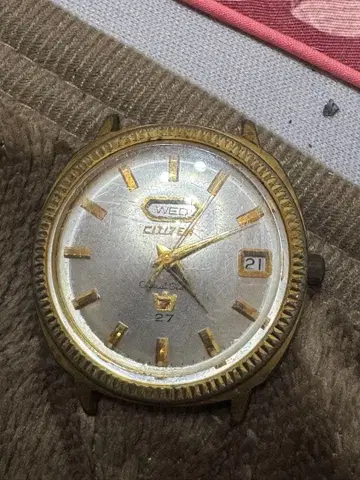 CITIZEN 크리스탈세븐 자동 와인딩 C.G.P 일본제 손목시계