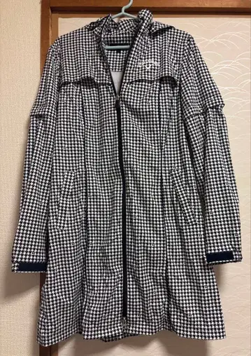 여성용 하운드 투스 우비 사이즈 S