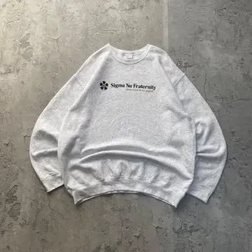 USA 구제 의류 Sigma 로고 프린트 맨투맨 화이트 XL