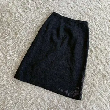 INDIVI 자수 디자인 미디 스커트