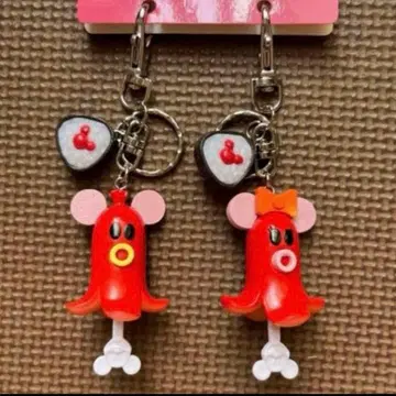 디즈니 미키 & 미니 타코 소시지 키체인 세트