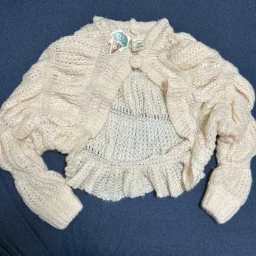 크림색 긴팔 가디건 F 사이즈