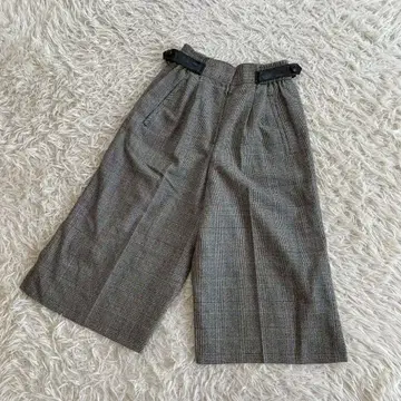 leilian 와이드 팬츠 체크 무늬