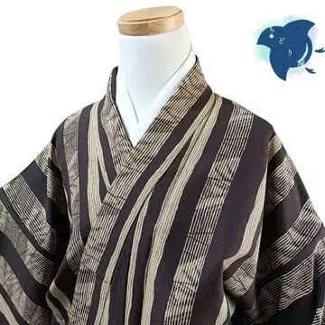 C29 치도리야 기모노 코몬 워셔블 기모노 화학 섬유 브라운 베이지