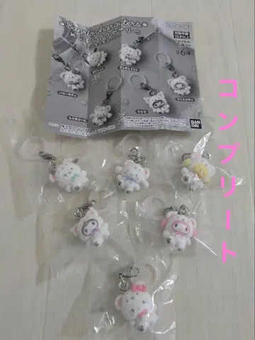 산리오 캐릭터즈 메지루시 액세서리 폭신폭신 스노우 총 6종 컴플리트