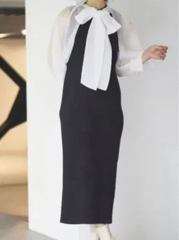 새상품급 셀포드 볼레로 포함 리브 니트 원피스