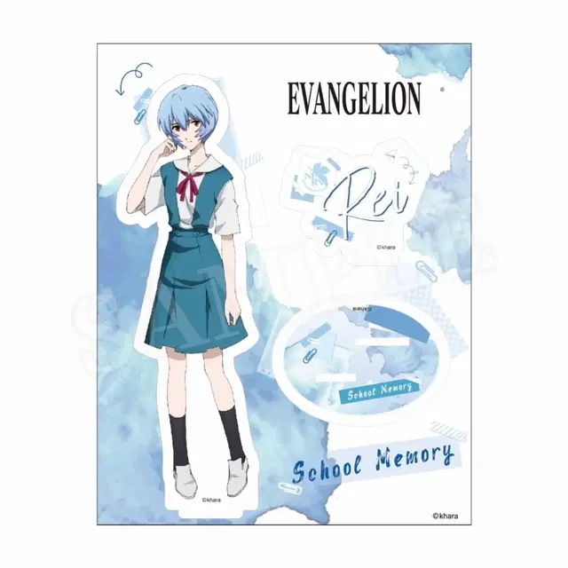 (새상품) 에반게리온 레이 아스카 카오루 아크릴스탠드