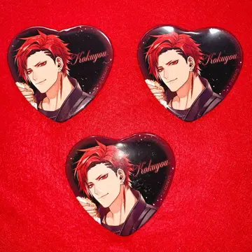 블랙스타 브라스 타 브라스 타 캔뱃지 브라스 라이 3 하트 흑요 세트