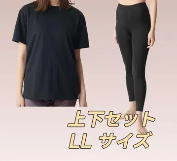 리라이브 여성용 라운드넥 셔츠&스패츠 상하의 세트 LL 사이즈