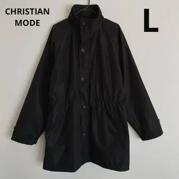 크리스찬모드 비즈니스 블랙 코트 L 롱 기장 스탠드 칼라 트렌치